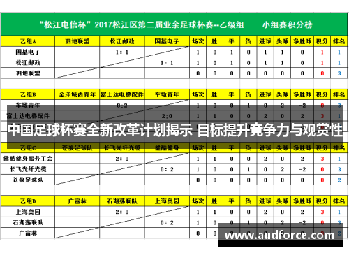 中国足球杯赛全新改革计划揭示 目标提升竞争力与观赏性